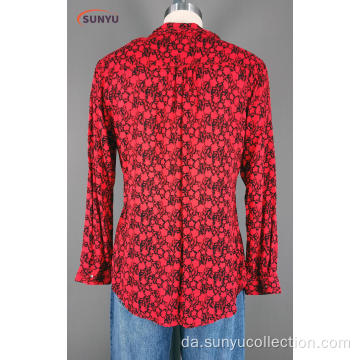 Ladie&#39;s Rayon Printed Woven Shirt